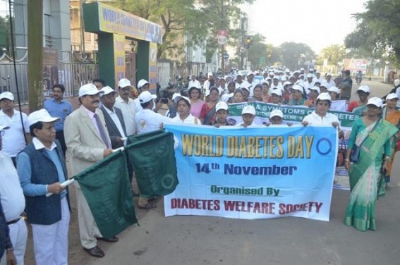 World Diabetes Day celebrated in Tripura, â€˜Diabetes Welfare Societyâ€™ marched awareness rally in Agartala